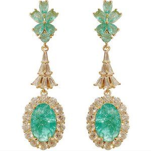 1 Pair Earring Green